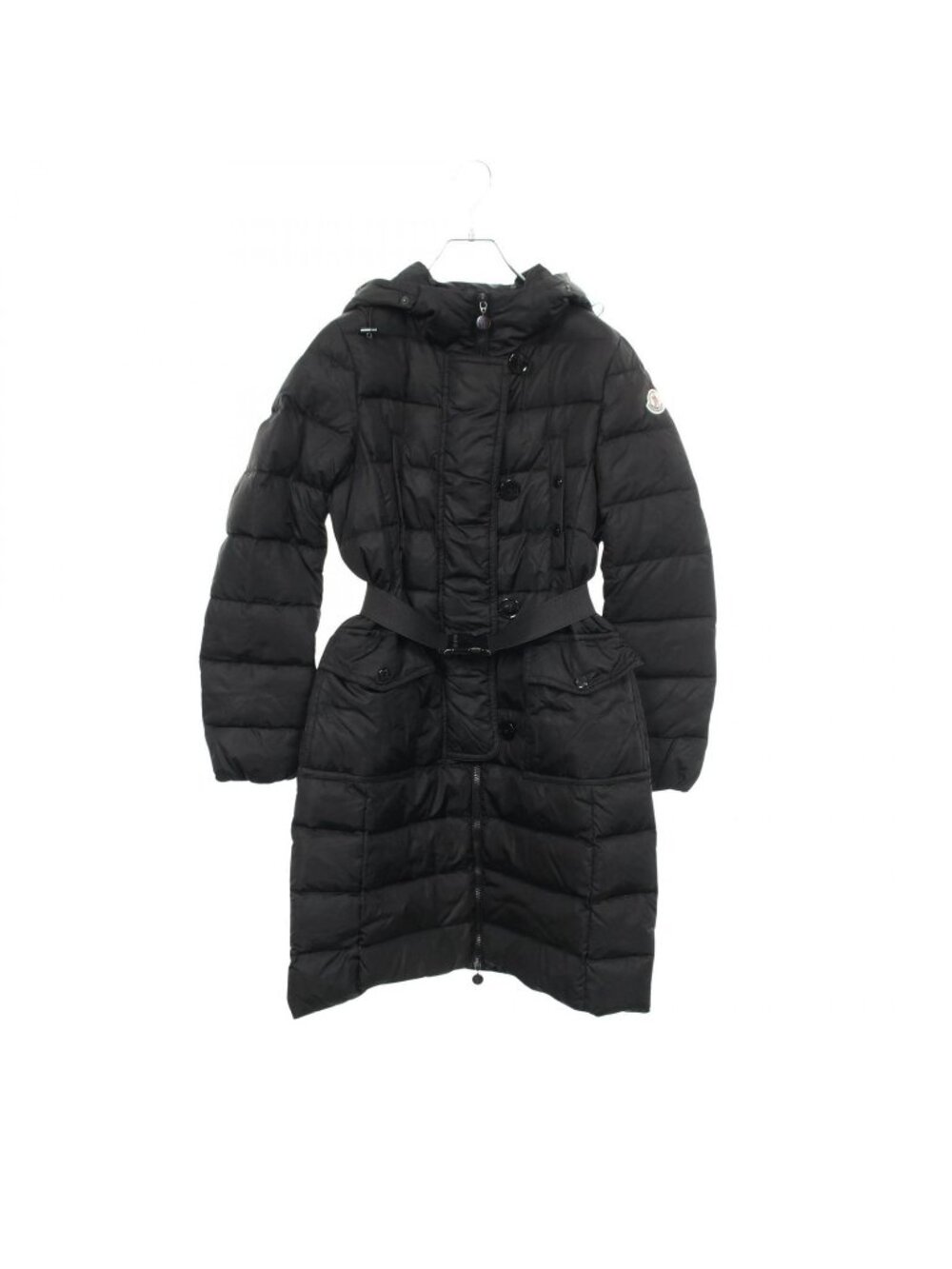 Moncler Down Jacket Genevrier Hooded Black Nylon Coat